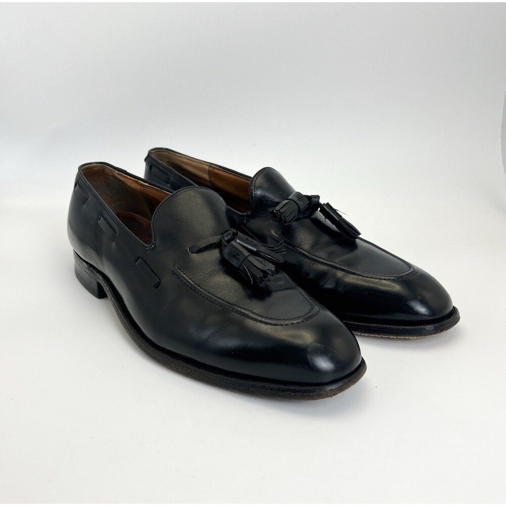 Johnston & Murphy Aristocraft Tassel Dress Loafers Mens 10.5 Black Made In USA